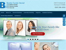 Tablet Screenshot of beattiefamilydental.com